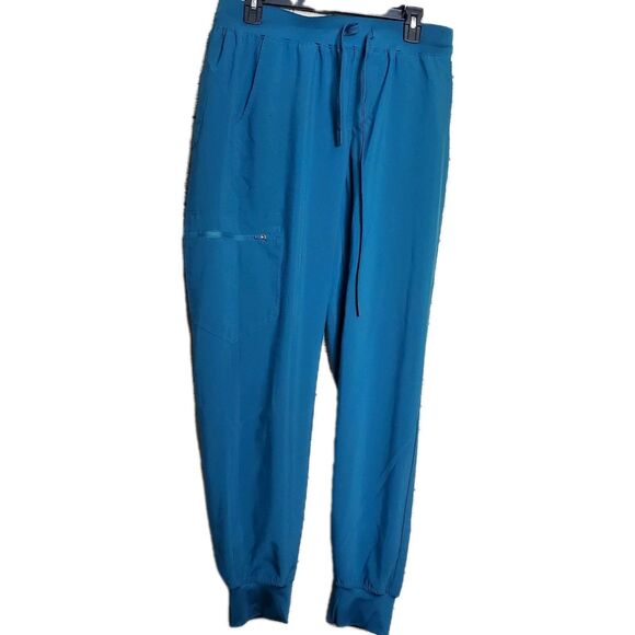CozyFit Blue Scrub Joggers Pants Size Large - Picture 1 of 5